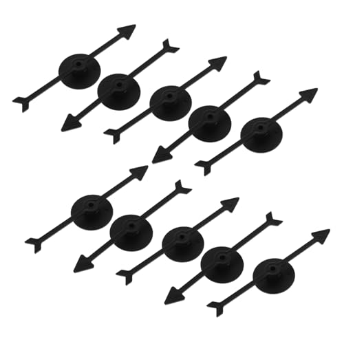 Gatuida 10 Stück Teiliges Drehbare Spielzeiger aus Kunststoff Schwarz für Brettspiele Schulunterricht Interaktive Spieltafel DIY Zubehör zur Kritischen Denkens von Gatuida