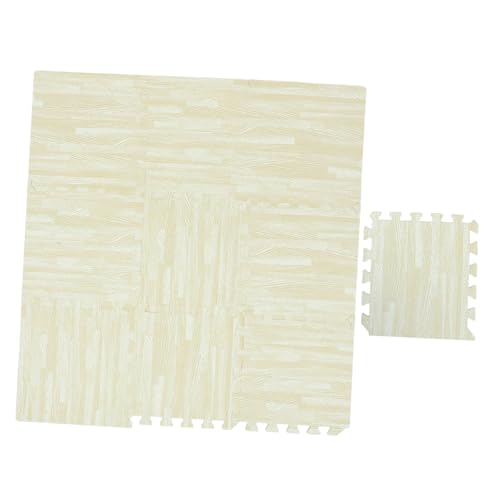 Gatuida 10 Stück Teiliges Eva Schaumstoff Puzzlematte mit Holzmaserung Dicke Schadstofffreie Krabbelmatte rutschfest und für Wohnzimmer und Schlafzimmer Kantenleisten von Gatuida