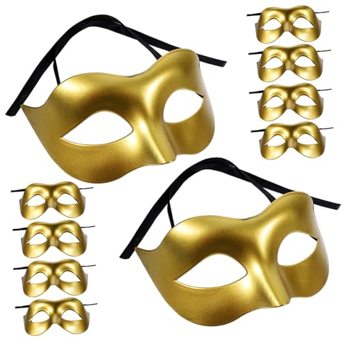 Gatuida 10 Stück Teiliges Halbmaske Kunststoff für Damen Dekoration für Halloween Karneval Maskenball und Kostümpartys Langlebig und zu Tragen von Gatuida