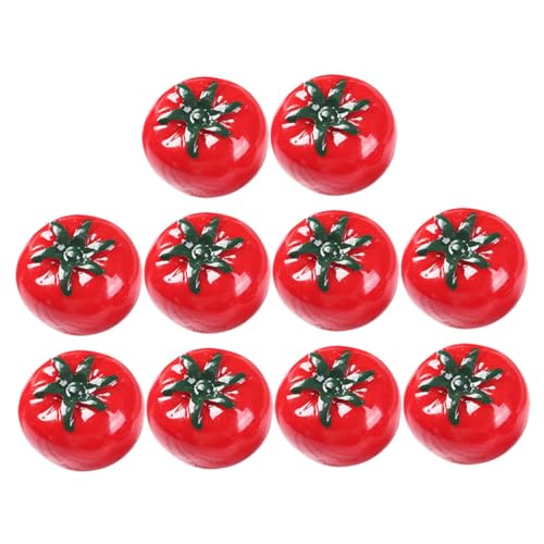 Gatuida 10 Stück Teiliges Künstliche Mini Tomaten Dekoration Realistische Resin Modelle für Puppenhaus Obst Deko Tischplatte DIY Basteln und Fotorequisiten von Gatuida