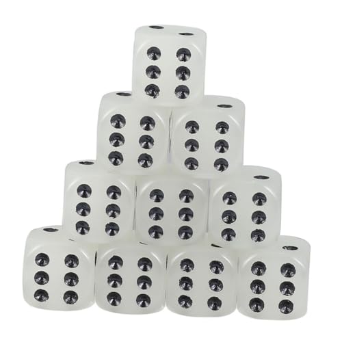 Gatuida 10 Stück Teiliges Leuchtwürfel mit Abgerundeten Kanten Schwarze Punkte Luminous Partyspielwürfel als Gaming Zubehör und Spielwürfel für Indoor Outdoor Brettspiele Gatuida 10 Stück Teiliges Leuchtwürfel mit Abgerundeten Kanten Schwarze Punkte Luminous Partyspielwürfel als Gaming Zubehör und Spielwürfel für Indoor Outdoor Brettspiele von Gatuida