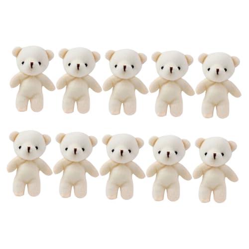 Gatuida 10 Stück Teiliges Mini Plüschbär Anhänger Beige Weicher Stofftier Schlüsselanhänger DIY Charm Dekoration für Freunde und Haus von Gatuida