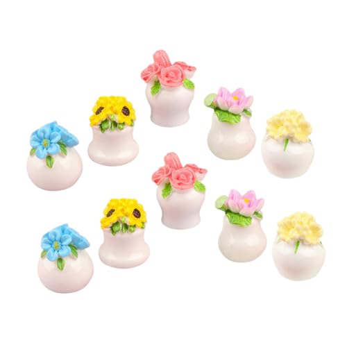 Gatuida 10 Stück Teiliges Miniatur Bonsai Pflanzen Künstliche Topfpflanzen Mini Deko für Puppenhaus Miniaturhaus Realistische Mini Pflanzen für DIY Basteln und Wohnaccessoire von Gatuida