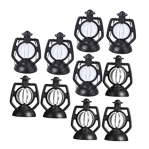 Gatuida 10 Stück Teiliges Miniatur Kerosinlampen Realistische Retro Puppenhaus Beleuchtung Leichte Miniatur Laternen für Wohnraumdekoration DIY Bastelzubehör von Gatuida