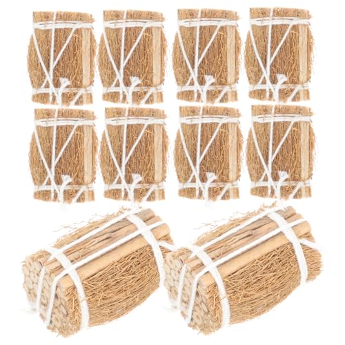 Gatuida 10 Stück Teiliges Miniatur Puppenhaus Handgefertigte Mini Heuballen Natürliche Miniatur Deko für Puppenhaus Küche DIY Micro Landschaft Zubehör als Fotorequisit und von Gatuida