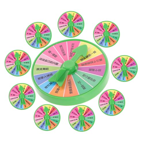 Gatuida 10 Stück Teiliges Party Spiel aus Langlebigem PP Kleines Tisch drehrad für DIY und Unterhaltung Multifunktionales Raffle Wheel für Familienspiele und Bar Events von Gatuida