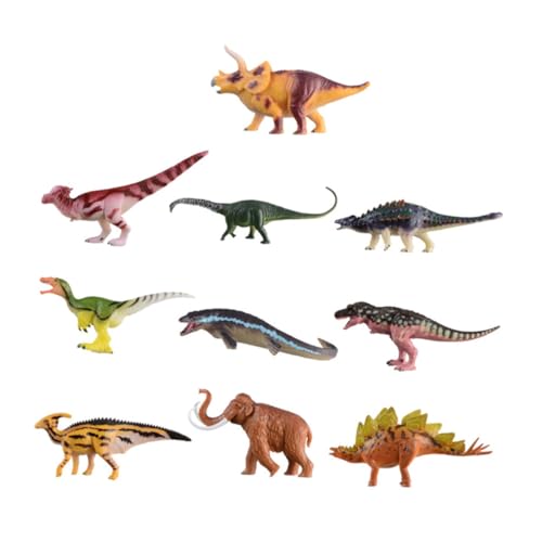 Gatuida 10 Stück Teiliges Realistische Dinosaurier Modelle Detailgetreue Simulation aus Robustem Kunststoff Vielseitige Spielzeugfiguren für Pädagogisch Förderlich und Dekorativ für von Gatuida