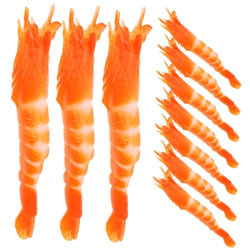 Gatuida 10 Stück Teiliges Realistische Garnelen Figuren aus Hochwertigem Material Langlebige Deko Requisiten für Restaurant Küche Party Lernspielzeug Detailgetreu Gestaltete Garnelen Gatuida 10 Stück Teiliges Realistische Garnelen Figuren aus Hochwertigem Material Langlebige Deko Requisiten für Restaurant Küche Party Lernspielzeug Detailgetreu Gestaltete Garnelen von Gatuida
