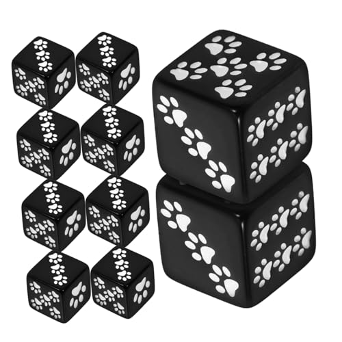 Gatuida 10 Stück Teiliges Resin Würfel mit Schwarzem Cartoon Bärenpfoten Muster Stabile Spielwürfel für Brettspiele und Lernzwecke Leicht Langlebig für Partys und Indoor Outdoor Spiele Gatuida 10 Stück Teiliges Resin Würfel mit Schwarzem Cartoon Bärenpfoten Muster Stabile Spielwürfel für Brettspiele und Lernzwecke Leicht Langlebig für Partys und Indoor Outdoor Spiele von Gatuida