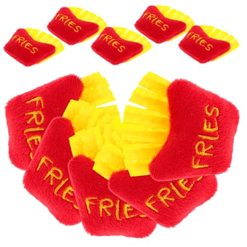 Gatuida 10 Stück Teiliges Weicher Pommes Frites Plüschspielzeug Niedliches Cartoon Design DIY Accessoires für Schuhe Hüte Rucksäcke Fördert Kreative Interaktive Unterhaltung und von Gatuida