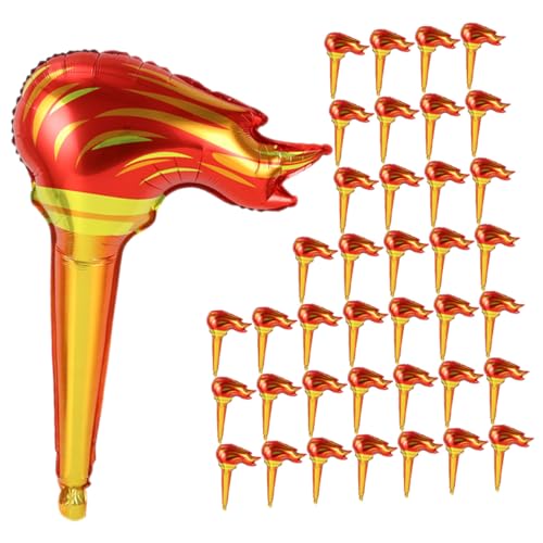 Gatuida 100 Stück Aufblasbare Fackel Realistische Sportwettkampf Fackel Requisite Für Kinderfeiern Draußen Leicht Transportierbar Für Mittelalterliche Luau Party von Gatuida