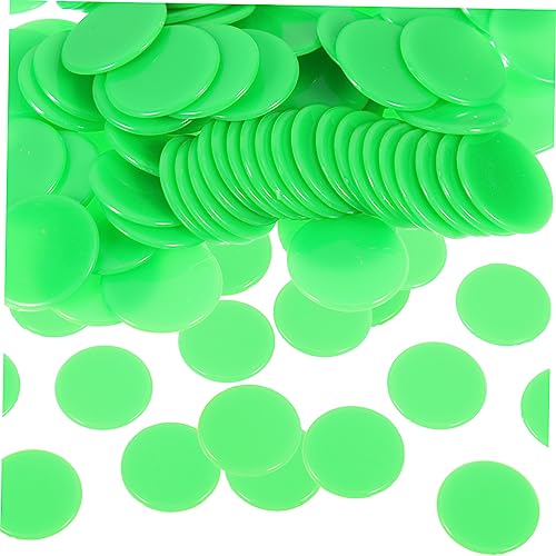 Gatuida 100 Stück Bingo Chips Grün Spielchips Zählchips für Lernspiele Mathematik Brettspiele Partyzubehör Poker Wertmarken von Gatuida