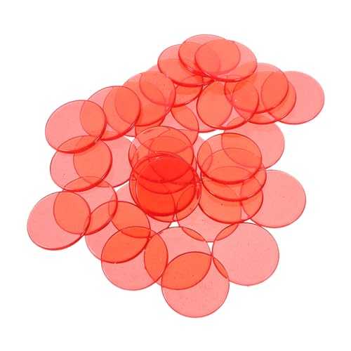Gatuida 100 Stück Bingo Chips Halbtransparente Zählmarker Bunten Farben Spielzubehör für Lernspiele und Matheaktivitäten von Gatuida