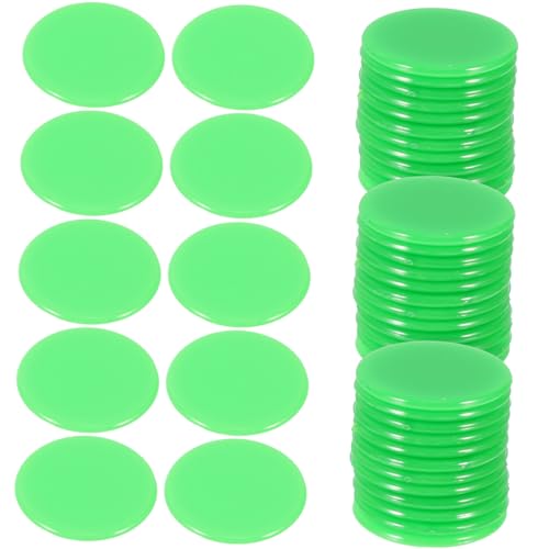 Gatuida 100 Stück Bingochips Spielsteine Leuchtendem Grün Zählchips für Glücksspiel Robuste Kunststoffmarker für Bingo Lernspiele und Familienunterhaltung von Gatuida