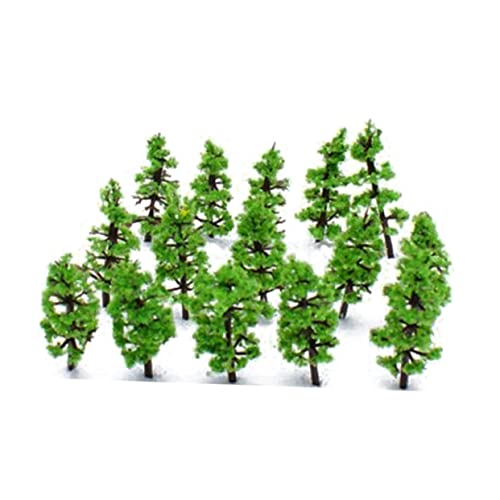 Gatuida 100 Stück Gebäudemodellbaum wohnungsdeko wohnraumdeko Modellbau Set Modellbau-Landschaft Landschaftsmodell Zeder Material Miniatur Baumfiguren Mini-Modellbäume Plastik Green von Gatuida