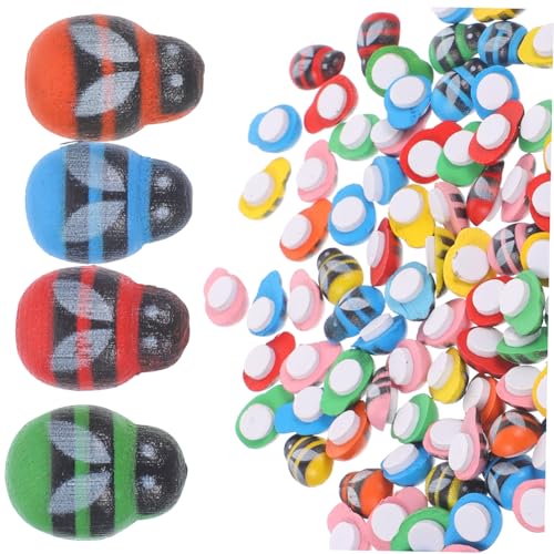 Gatuida 100 Stück Holz Bienen Aufkleber Selbstklebend Bienen Dekoration für DIY Bastelarbeiten Scrapbooking Stabile und Detailreiche Holzverzierungen für Erwachsene Vielseitig Verwendbar von Gatuida