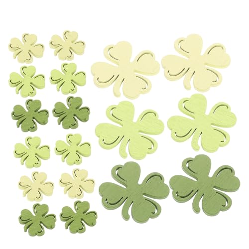 Gatuida 100 Stück Holz Kleeblatt Konfetti für Patrick's Day Bunte Holzscheiben zur Tischdekoration Vielseitig Einsetzbar für Feierliche Anlässe und Heimdekoration von Gatuida