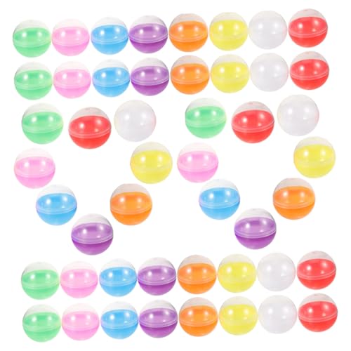 Gatuida 100 Stück Leere, Nachfüllbare Kugeln, Durchsichtige Automaten-Kugeln, Runde Zu Öffnende Box (45 Mm) von Gatuida