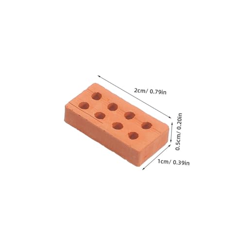 Gatuida 100 Stück Mini Bausteine für Realistische Kleine Ziegelsteine zum Basteln von Miniaturhäusern DIY Modellbausteine für Puppenhaus Gartendeko von Gatuida