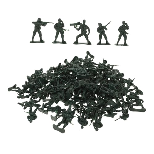 Gatuida 100 Stück Mini Soldaten Figuren Kleine Modelle aus Kunststoff Realistische Miniature Soldat Spielfiguren für Sandtisch Rollenspiele und Dekoration Grün Robust und Kompakt von Gatuida