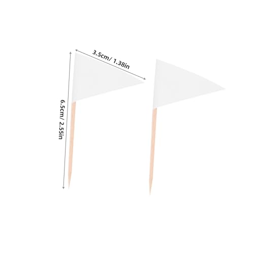 Gatuida 100 Stück Mini Zahnstocher Flaggen Dreieckige Weiße Cake Flags für Dessert Dekoration Kuchen Topper für Hochzeit Party Buffet Food Marker Gatuida 100 Stück Mini Zahnstocher Flaggen Dreieckige Weiße Cake Flags für Dessert Dekoration Kuchen Topper für Hochzeit Party Buffet Food Marker von Gatuida
