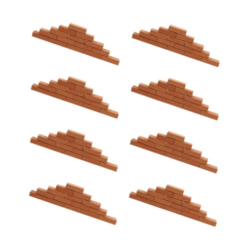 Gatuida 100 Stück Mini Ziegelsteine aus Realistische Mikro Landschaftsbausteine für Sandtisch DIY Miniatur Hausbau Wiederverwendbare Bausteine für Puppenhaus und Dekoration von Gatuida