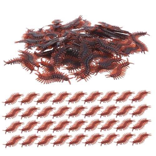 Gatuida 100 Stück Realistische Wurm Modelle Täuschend Echte Scherzspielzeuge für Pranks aus Langlebigem für Garten Dekoration Scherzartikel von Gatuida