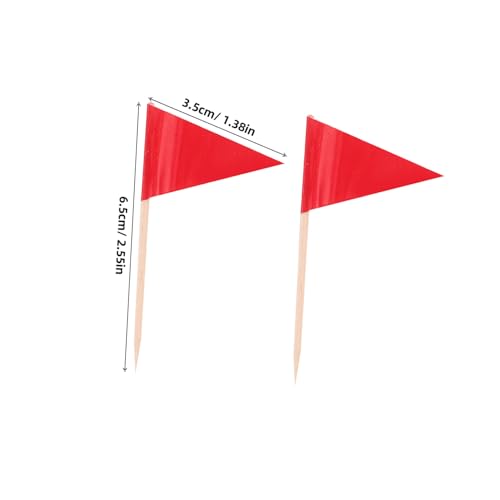 Gatuida 100 Stück Rote Mini Zahnstocher Flaggen Dreieckig Vielseitige Food Marker für Cupcakes Käse Obst Partydekoration Diy Tischdekoration für Hochzeit und Fest Gatuida 100 Stück Rote Mini Zahnstocher Flaggen Dreieckig Vielseitige Food Marker für Cupcakes Käse Obst Partydekoration Diy Tischdekoration für Hochzeit und Fest von Gatuida