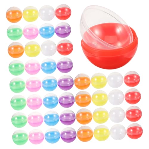 Gatuida 100 Stück Runde -Schale Plastikball süßigkeiten Box Transparente Kugel für Verkaufsautomaten favorisieren runden Automatenkapseln als leerer Ball für Party von Gatuida