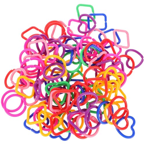 Gatuida 100 Stück Teiliges Bunter Geometrischer Kettenringe für Junge Mädchen Vielseitiges Lernspielzeug zur Frühkindlichen von Feinmotorik Hand Auge Koordination und Farberkennung für von Gatuida