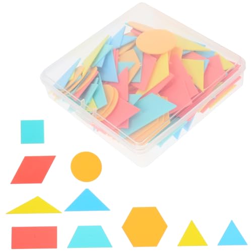 Gatuida 100 Stück Teiliges Geometrisches Lernspielzeug aus Pädagogische Formenerkennung für Fördert Kritisches und Kreatives Lernen Geeignet für Einzel und Gruppenaktivitäten von Gatuida