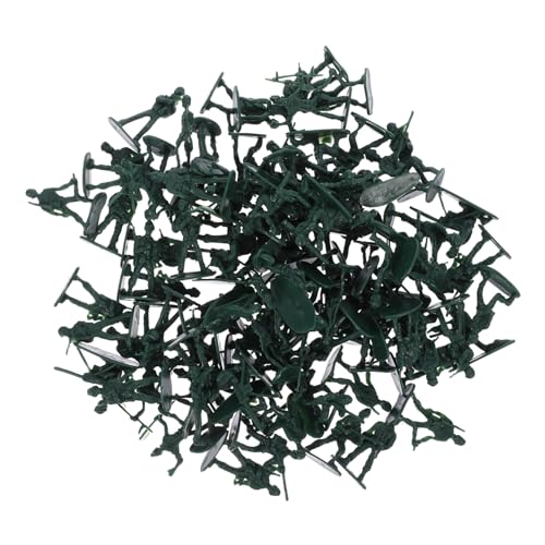 Gatuida 100 Stück Teiliges Mini Soldaten Figuren aus Robustem Kunststoff Realistische Militärfiguren für Sandtisch Dekoration für Sammler und Geschenkideen Grün Military Style von Gatuida
