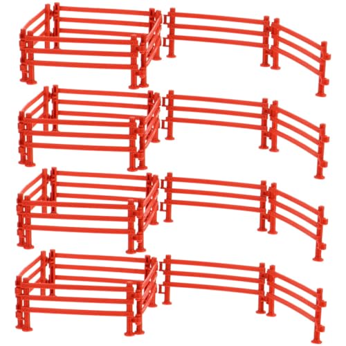 Gatuida 100 Stück Teiliges Zaunspielzeug Hohe Sandplattenspiel Fence Modelle in Rotbraun Leicht und Tragbar für DIY Mikrolandschaften Fördert Kinderhirnentwicklung Dekorativ für Zimmer und von Gatuida