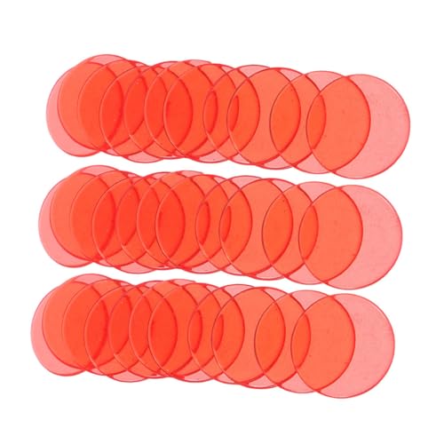 Gatuida 100 Stück Transparente Bingo Chips Kleine Runde Kunststoffmarkierer für Mathezählen Frühe Bildung Klassenzimmer Spiele Party Zubehör von Gatuida