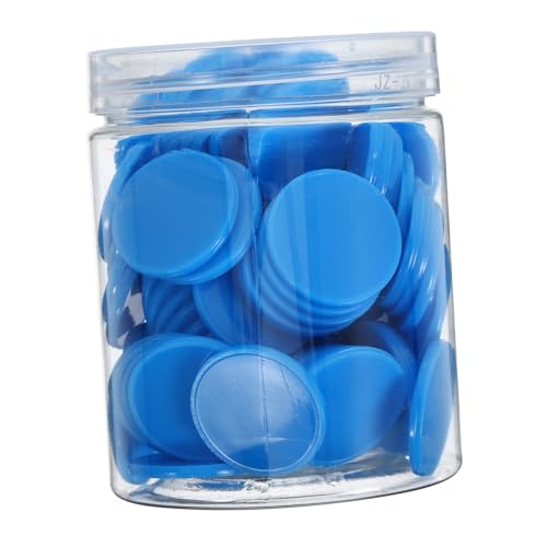 Gatuida 100 Stück kleine Bingo-Chips lehrreich Würfel Spielzähler farbig Blaue Chips familienspiele kartenzähler spielchips Spielmarker zählen leeren Chip Lernen Lernzähler Abs Blue von Gatuida