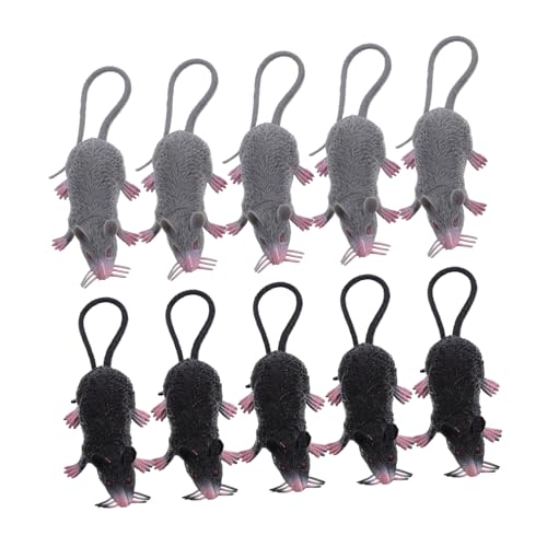 Gatuida 10Stücke Gefälschte Ratten für Halloween Realistische Mäuse Spielzeuge und Gruselige Streiche und Dekoration für Spukhäuser und Horrorpartys Langlebig Gatuida 10Stücke Gefälschte Ratten für Halloween Realistische Mäuse Spielzeuge und Gruselige Streiche und Dekoration für Spukhäuser und Horrorpartys Langlebig von Gatuida