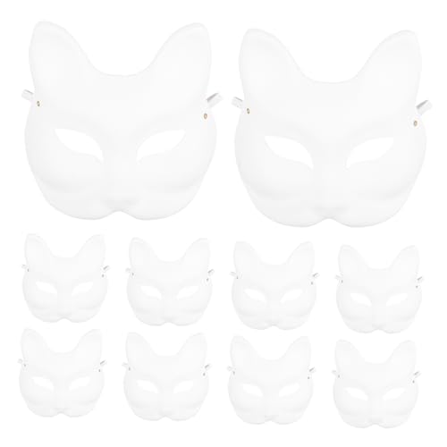 Gatuida 10Stücke Leere Japanische Fuchsmaske aus DIY Masken für Karneval Halloween Maskerade zum Selbstgestalten und Verschenken Gatuida 10Stücke Leere Japanische Fuchsmaske aus DIY Masken für Karneval Halloween Maskerade zum Selbstgestalten und Verschenken von Gatuida