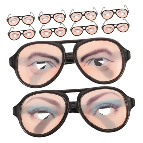 Gatuida 10Stücke Lustige Verkleidungsbrillen für Halloween Partys Bequeme Scherzbrillen mit Kreativem Design für Fools Day und Geburtstagsfeiern Interaktives Spaßzubehör von Gatuida