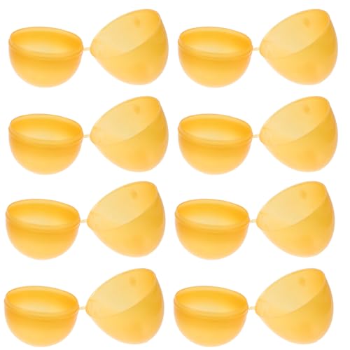 Gatuida 12 Stück Goldene Kunststoff Eier Befüllbare Eier für Party Kreative Geschenkverpackung für Festlichkeiten von Gatuida