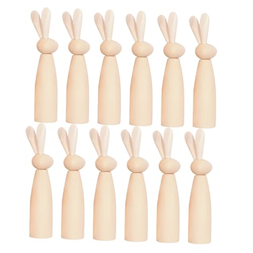 Gatuida 12 Stück Hasenkopf-holzfigur Kaninchen-skulptur Unfertige Hasenpuppen Hasen-steckfiguren Steckpuppen Unvollendet Kaninchenfigur Unbemalte Hasenfigur Kaninchen-peg-puppen Leer Beige Gatuida 12 Stück Hasenkopf-holzfigur Kaninchen-skulptur Unfertige Hasenpuppen Hasen-steckfiguren Steckpuppen Unvollendet Kaninchenfigur Unbemalte Hasenfigur Kaninchen-peg-puppen Leer Beige von Gatuida
