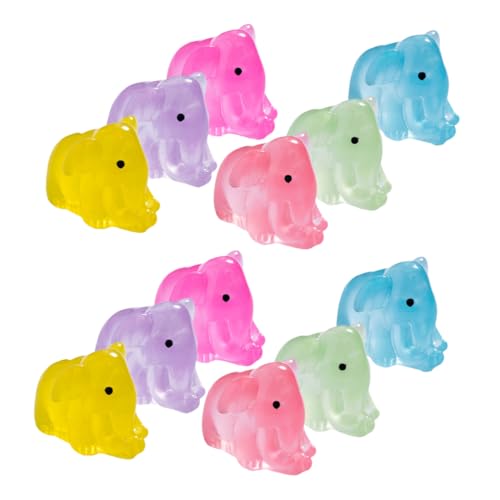 Gatuida 12 Stück Leuchtende Mini Elefantenfiguren Harz Farbige DIY Deko für Garten Puppenhaus und Nachtlichter für Kinderzimmer Gatuida 12 Stück Leuchtende Mini Elefantenfiguren Harz Farbige DIY Deko für Garten Puppenhaus und Nachtlichter für Kinderzimmer von Gatuida