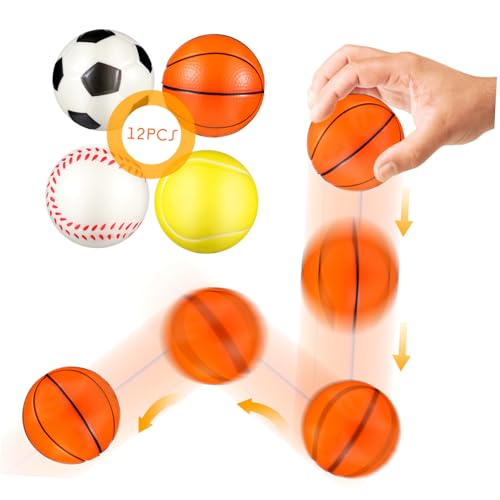 Gatuida 12 Stück Stressbälle PU Sportmotiv Fußball Basketball Tennis Baseball Stress für Erwachsene Angst und Stresslinderung Kreatives Squeeze Ball Gatuida 12 Stück Stressbälle PU Sportmotiv Fußball Basketball Tennis Baseball Stress für Erwachsene Angst und Stresslinderung Kreatives Squeeze Ball von Gatuida