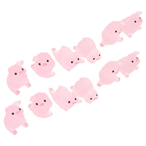 Gatuida 12 Stück Teiliges DIY Resin Schweinchen Charms Handgefertigte Süße Schweine Ornamente Kreative Bastelaccessoires für Handyhüllen Haarspangen und Dekorationen von Gatuida
