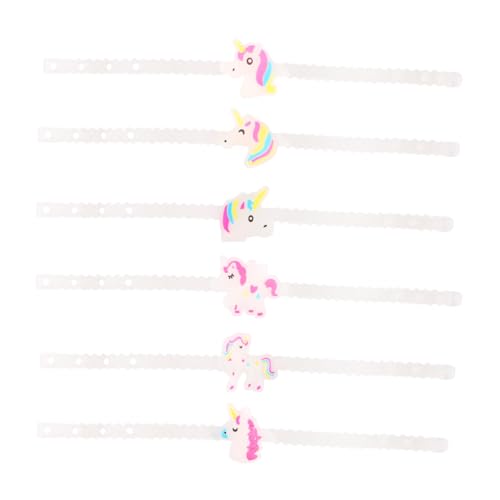 Gatuida 12 Stück Teiliges Einhorn Leuchtarmband aus Umweltfreundlichem Silikon Verstellbare Kinderparty Armbänder Bunte Nachtlicht bangles für Mädchen als Mitgebsel und von Gatuida