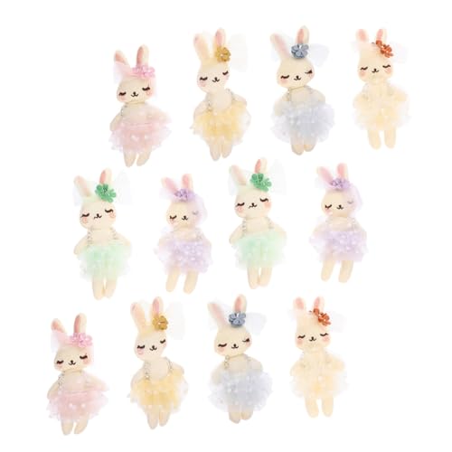 Gatuida 12 Stück Teiliges Farbiges Hasen Kuscheltier aus Weichem mit Füllung Niedliche Hase Deko und Bastelzubehör Multifunktionale Osterhasen Figuren für und Wohnraumgestaltung von Gatuida