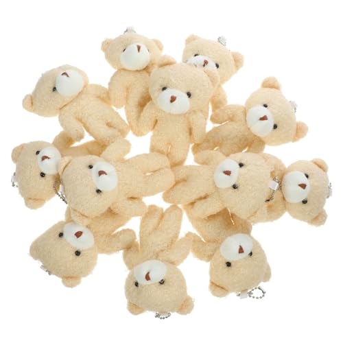 Gatuida 12 Stück Teiliges Kleiner Teddyanhänger aus Weichem Plüsch Tragbarer Bär schlüsselanhänger Leichtes Kompaktes Bär dekor für Schlüsselbund Rucksack Handtasche für DIY projekte von Gatuida