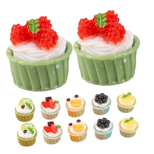 Gatuida 12 Stück Teiliges Künstliche Torten Deko aus Resin Realistische Fake Desserts Vielseitige Tortendekoration für Shop Küche Fotografie Heim und Laden Dekor von Gatuida