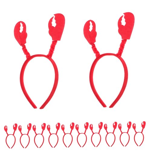 Gatuida 12 Stück Teiliges Lustiges Krabben Haarband Leichtes Cartoon Stirnband für Erwachsene Bequemes Cosplay Accessoire für Fasching Geburtstag und Partys von Gatuida