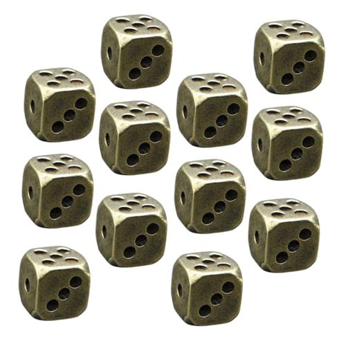 Gatuida 12 Stück Teiliges Messingwürfel Vintage Stil Robuste Solide Würfel mit Abgerundeten Ecken Dekorative Würfel für Barspiele Poker und Tischspiele Einzigartiges Design für Gatuida 12 Stück Teiliges Messingwürfel Vintage Stil Robuste Solide Würfel mit Abgerundeten Ecken Dekorative Würfel für Barspiele Poker und Tischspiele Einzigartiges Design für von Gatuida
