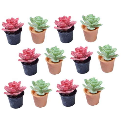 Gatuida 12 Stück Teiliges Mini Bonsai Modell Miniatur Pflanzendekor für Puppenhaus Gartendeko Künstliche Sukkulenten Figuren ohne Gießen für Mikro Landschaft und Wohnraumgestaltung Gatuida 12 Stück Teiliges Mini Bonsai Modell Miniatur Pflanzendekor für Puppenhaus Gartendeko Künstliche Sukkulenten Figuren ohne Gießen für Mikro Landschaft und Wohnraumgestaltung von Gatuida